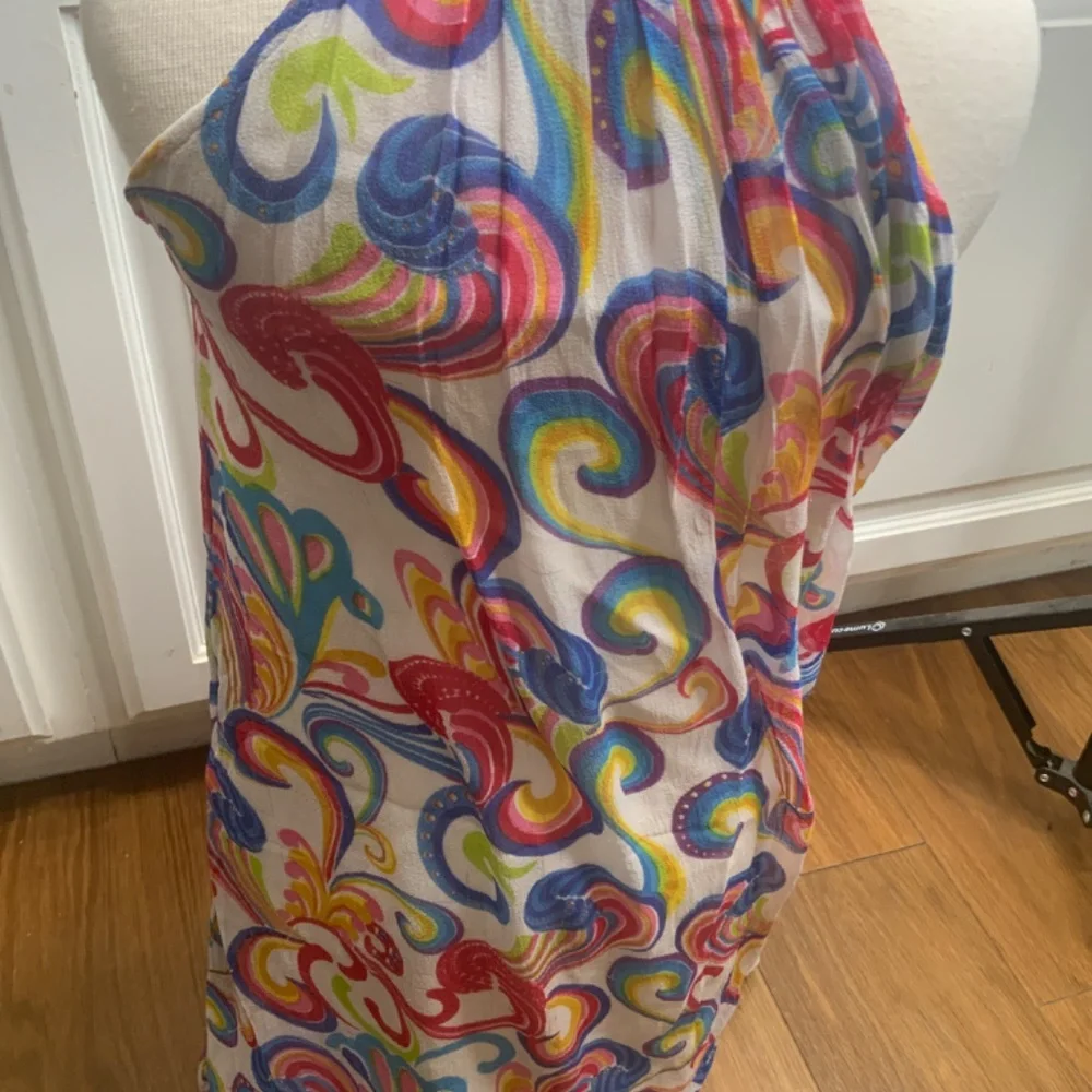 Halter Neck Silk Dress with Gem Design Flowers by Zoe Size M